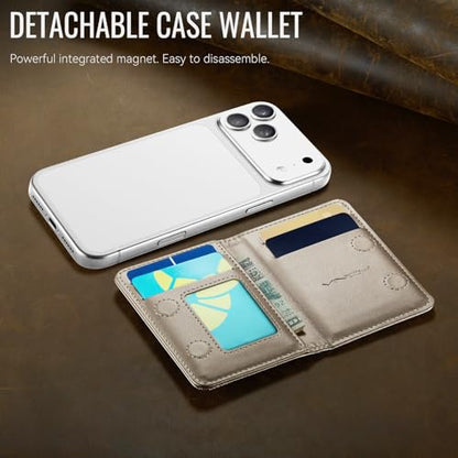 Vinich for MagSafe Wallet Magnetic RFID Blocking Card Holder, Desert Gold - color: Desert Titanium