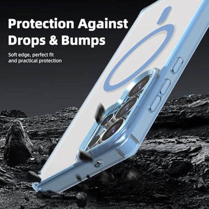 Lunivop for Samsung Galaxy s25 Ultra Case Hard [Compatible with Magsafe Wireless Charging] Yellowing Resistant Magnetic Cover Clear para S 25 Ultra 6.9 '' 5G 2025 Rugged Best Phone Cases Light Blue - color: Light Blue, size: Compatible with Samsung Galaxy
