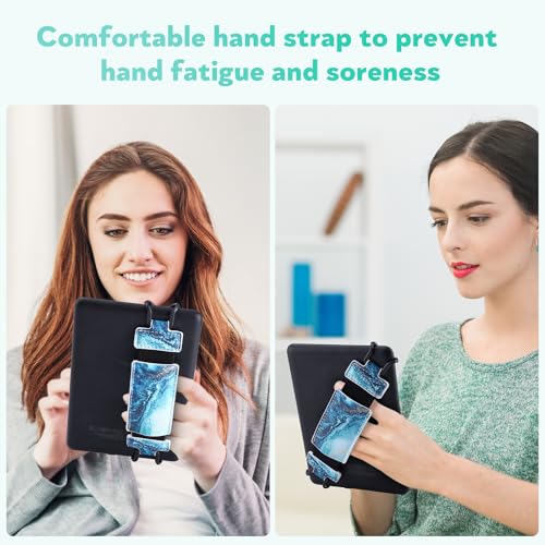 Secure Hand Strap for Kindle and Tablet - High Elasticity Finger Grip Holder Accessories for 6-8 Inches E-Book Tablet. - color: Blue Ocean