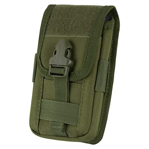 Tactical Phone Holster Pouch Case, Molle Gadget Bag Molle Attachment Belt Holder Waist Bag for 4.7"-6.9" with US Flag Patch for iPhone 18 Pro Max/17 Pro/16 Pro/15 Pro - color: Green