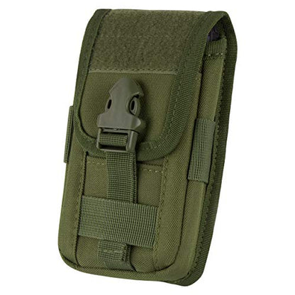 Tactical Phone Holster Pouch Case, Molle Gadget Bag Molle Attachment Belt Holder Waist Bag for 4.7"-6.9" with US Flag Patch for iPhone 18 Pro Max/17 Pro/16 Pro/15 Pro - color: Green
