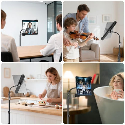 elitehood Diagonal iPad Tripod Stand, 72in Gooseneck Tablet Floor Stand - size: 9–13" · Diagonal Clamp