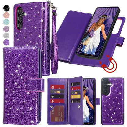 Varikke for Galaxy S26+/Plus Wallet Case Magnetic Detachable, Deep Purple - color: Dark Purple, size: Galaxy S26+/S26 Plus 6.7"