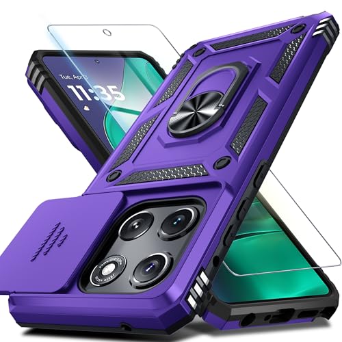 for Moto G Stylus 5G 2026/2025 Case Built in Slide Camera Cover - color: Purple, size: Moto G Stylus 5G 2026/2025