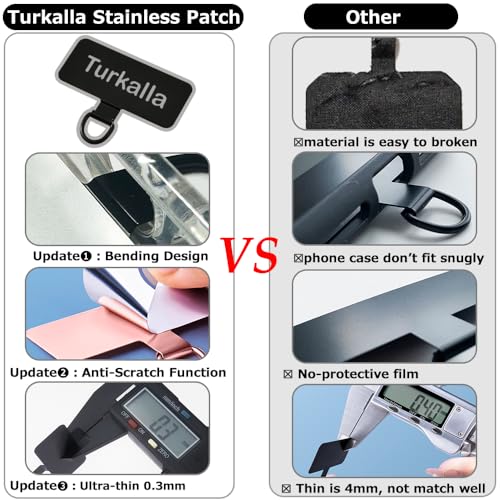 Phone Tether Tab 2pcs,0.2mm Ultra-thin Phone Metal Patch,Universal Phone Lanyard Patch for most phone (D) - color: D