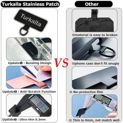 Phone Tether Tab 2pcs,0.2mm Ultra-thin Phone Metal Patch,Universal Phone Lanyard Patch for most phone (D) - color: D