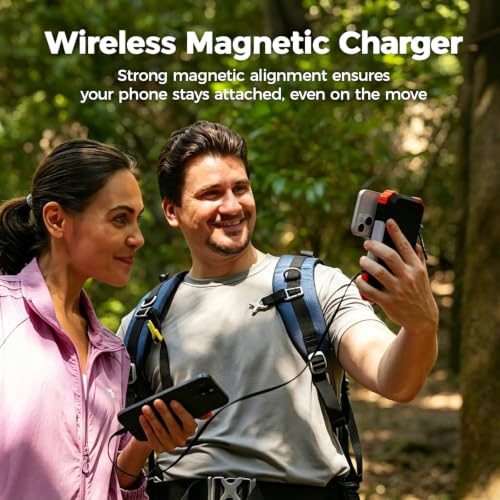 BLAVOR Solar Power Bank Built-in 27.5in Retractable Cable 20000mAh - color: Orange