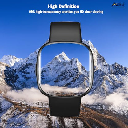 6-Pack Compatible for Fitbit Versa 4, HD Clear Flexible TPU Film, Bubble Free Full Coverage, Easy Install Kit for Fitbit Versa 4 Screen Protector - size: RM6-Fitbit Versa 4-US