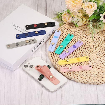 MECCANIXITY 2 Pcs Phone Loop Finger Holder Silicone Phone Strap Grip Holder Cell Phone Grip Stand for Most Smartphones Blue,Navy - color: Blue,Navy