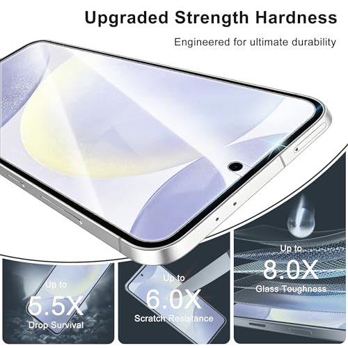 3 Pack for Samsung Galaxy S24 Screen Protector, 9H Tempered Glass Full Coverage, Case Friendly, HD Clear, Anti-Scratch, Fingerprint Compatible, Bubble-Free for S24 5G 6.2” - size: 6.2 Inch-Galaxy S24