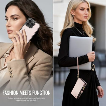 for iPhone 16 Pro - Phone Case Wallet Magnetic, Champagne Gold - color: Champagne Gold, size: iPhone 16 Pro