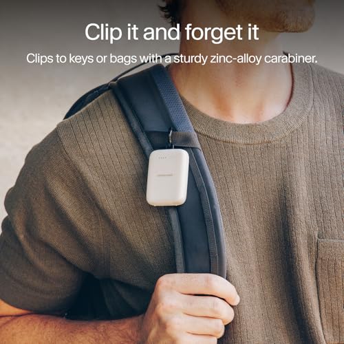 Twelve South PowerClip Mini Charger with Built-in USB-C Cable, 2000mAh - color: Dune