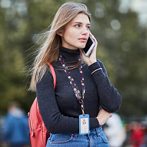 Phone Lanyards, Wrist Lanyards, Adjustable Neck Strap Stars - color: Bllue red