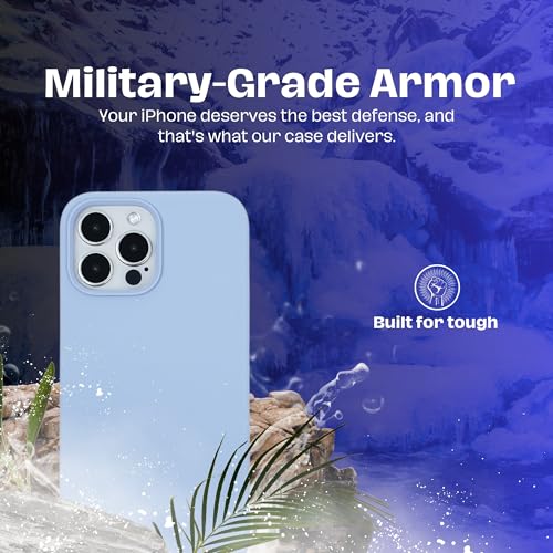 for Apple iPhone 13 Pro Max Case 6.7", Periwinkle Silicone 13 Pro Max Phone Case, Light Baby Blue Phone Cases with Shockproof Military Grade Drop Protection, Non-Slip & Anti-Scratch Aesthetic Cases - color: Periwinkle