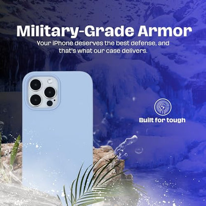 for Apple iPhone 13 Pro Max Case 6.7", Periwinkle Silicone 13 Pro Max Phone Case, Light Baby Blue Phone Cases with Shockproof Military Grade Drop Protection, Non-Slip & Anti-Scratch Aesthetic Cases - color: Periwinkle