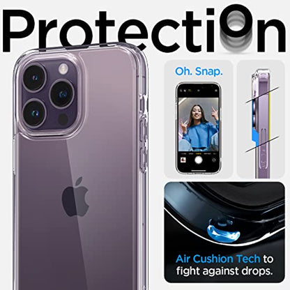 Spigen for iPhone 14 Pro Max Case, Ultra Hybrid [No Magnet Ring][Anti-Yellowing] - Crystal Clear - color: Crystal Clear, size: iPhone 14 Pro Max