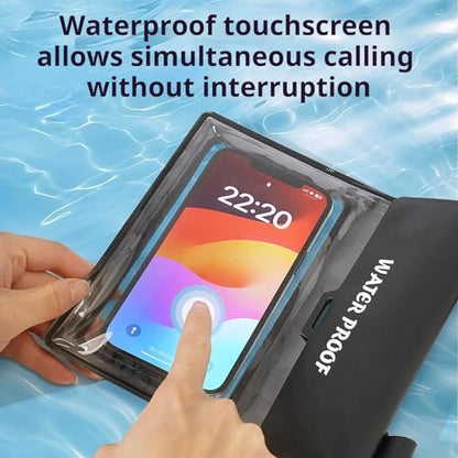 Waterproof Phone Pouch for Swimming Touch Screen Compatible Large Capacity Dry Bag for Beach Pool Floating Cruise Ship (Blue) - color: Blue