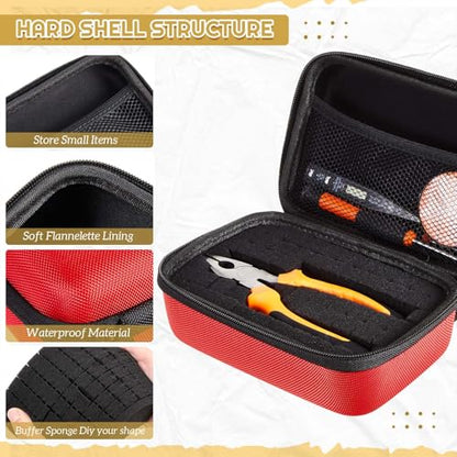 Relaxweex Hard Case with Foam, 11 X 7.8 X 4.3 Inch, Red | EVA Waterproof Shockproof Case, Customizable Foam for Camera Electronics Instruments, Digital Products, with Knife - color: Red, size: 11 x 7.8 x 4.3 inch