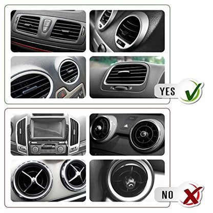eTECH Magnetic Phone Car Mount Holder, Magnetic Mount Universal Air Vent for iPhone X / 8 Plus / 7 / 6S / 5S, Galaxy S5 / S6 / S7 / S8 / S9, Google Pixel, LG, & Other Smartphones (2Pack Silver) - color: 2Pack Silver