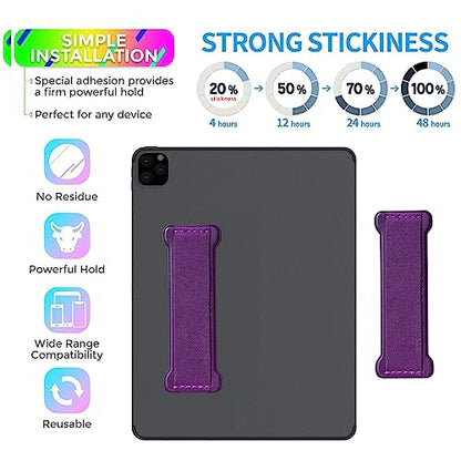 Hand Holder Strap for ipad, Tablet Hand Holder Strap, Universal Handle Grip for iPad Kindle, Mini Tablets and Cases (Dark Purple) - color: Dark Purple