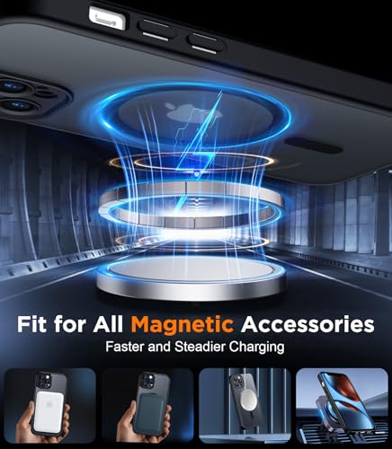 SPIDERCASE Magnetic for iPhone 12 Pro Max Case, Black - color: Black, size: Iphone 12 Pro Max 6.7"