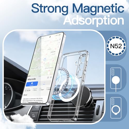 JETech Magnetic Case for Galaxy S26 Plus, Compatible with MagSafe, Clear | Full Camera Lens Protection, Shockproof Protective Phone Cover, Scratch Resistant Clear Back - color: Clear, size: Galaxy S26 Plus