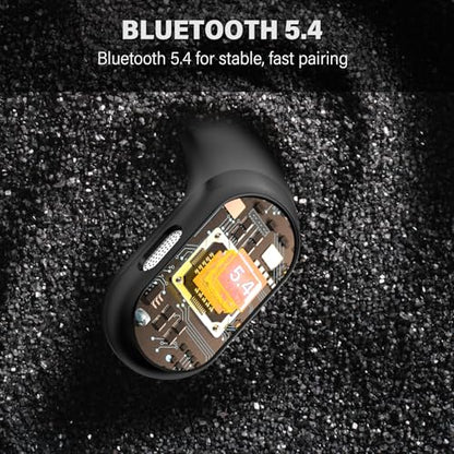 Open Ear Headphones, Bluetooth 5.4 Wireless Earbuds, Black