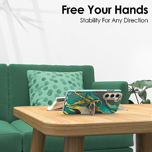 Phone Ring Grip Holder, 360° Rotation Cell Phone Grip Stand, Finger Ring Stand, Metal Finger Ring Grip Kickstand Compatible with iPhone 17 Pro Max 16 15 14 13 12 Magsafe Accessories, Green - color: Dream Green