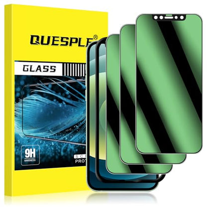 [3 Pack] for iPhone 12/12 Pro Green Privacy Screen Protector - size: iPhone 12/12 Pro