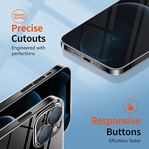 Compatible with iPhone 13 Mini Slim Case,Paper-Thin Transparent Finish Skin Back Case [Non Yellowing] Ultra Protective Cover with Camera Protection 5.4 Inch (Clear) - color: Clear, size: for iPhone 13 Mini 5.4inch