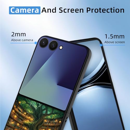 for Z Flip 7 Case Ultra Thin 1.2mm Matte Hard PC Phone Cover- Anti-Scratch Anti-Fingerprint Slim Fit Shockproof Protection Cover for Samsung Galaxy Z Flip 7 Case,Enchanted Library - color: Enchanted Library