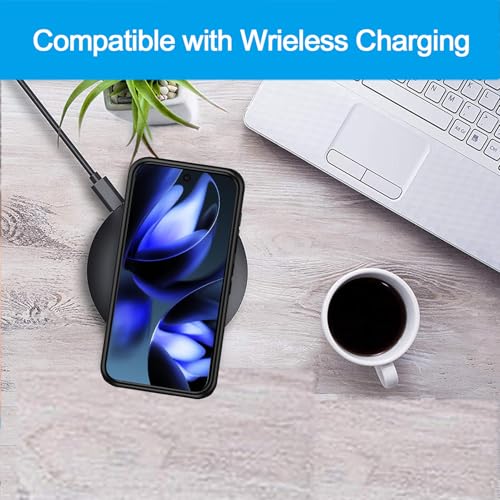 Battery Case for Pixel 9a, Upgraded 10000mAh Battery Pack Rechargeable Charger Case with Wireless Charging Compatible for Pixel 9a(6.3 inch) External Charging Cover(Black) - size: Pixel 9a