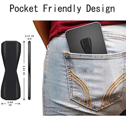 LOVEHANDLE Original Phone Grip - Black Strap, White Base