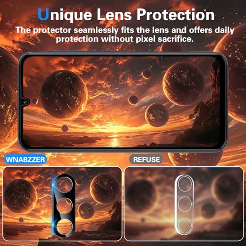[2+2 Pack for Samsung Galaxy A16 / A17 5G Privacy Screen Protector Tempered Glass 6.7 inch with Camera Lens Protector, Case Friendly, Anti Spy, 9H Hardness, Anti Scratch, Bubble Free - color: A16