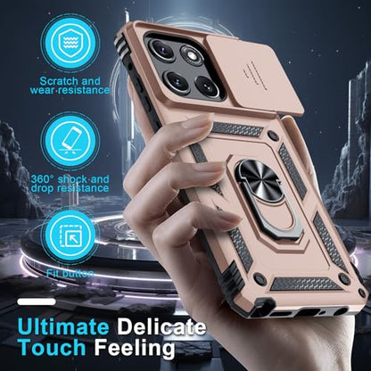 for Moto G Stylus 5G 2026/2025 Case Built in Slide Camera Cover - color: Rose Gold, size: Moto G Stylus 5G 2026/2025