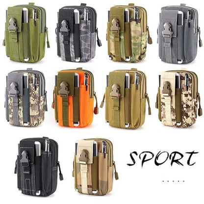 Belt Pouch, Tactical Molle Phone Pouch EDC Utility Pouches Waist Bag Packs, Small Cell Phone Holster Gear Tool Gadget Pocket for Men Running - color: Strap Green