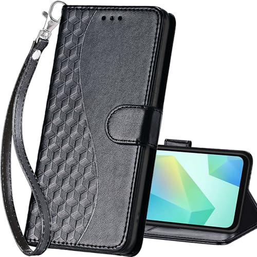 for Samsung Galaxy A16 5G Wallet case, Black | 3 Card Holders, Kickstand, Shockproof TPU Shell, PU Leather, Magnetic Closure, Protective Flip Folio Cover, Women - color: 3
