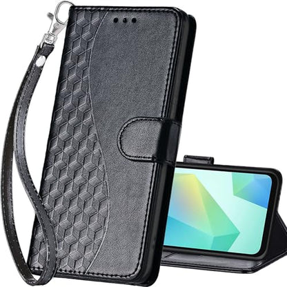 for Samsung Galaxy A16 5G Wallet case, Black | 3 Card Holders, Kickstand, Shockproof TPU Shell, PU Leather, Magnetic Closure, Protective Flip Folio Cover, Women - color: 3