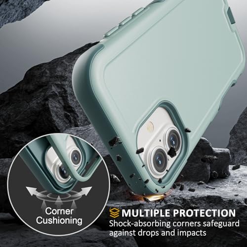 Follaroma Magnetic for iPhone 16 Case, Heavy Duty Phone Cases, Green, 6.1" | Compatible with MagSafe, Heavy Duty Shockproof,Military-Grade Anti-Drop Protective,Dual Layer Magnetic Protection Phone Cover - color: Green, size: iPhone 16 6.1''