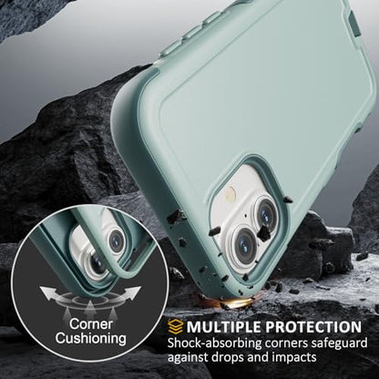 Follaroma Magnetic for iPhone 16 Case, Heavy Duty Phone Cases, Green, 6.1" | Compatible with MagSafe, Heavy Duty Shockproof,Military-Grade Anti-Drop Protective,Dual Layer Magnetic Protection Phone Cover - color: Green, size: iPhone 16 6.1''