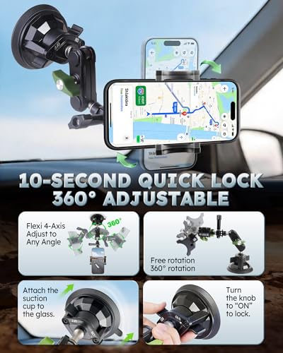 Semi Truck Phone Mount for Drivers, 360° Anti-Shake, Camera Ready - style: sprot