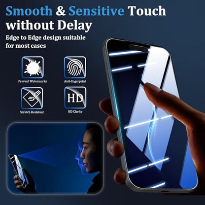 (3+2 Pack) 360° Privacy Screen Protector for iPhone 16 Pro Max 【4 Way Anti Spy】 + Camera Lens Protector,9H Shatterproof, Anti-Peep,Bubble-Free, Case Friendly Easy Installation Frame Included - size: iPhone 16 Pro Max