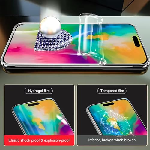 [2 Pack Hydrogel Screen Protector for iPhone 16 Pro