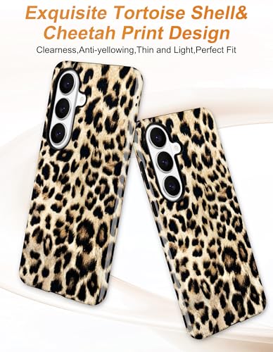Magnetic Cheetah Case for Samsung Galaxy A16 5G, White | Compatible with MagSafe, Cute Leopard Print Design, TPU and PC Shockproof Protective Phone Cover for Women Girls - color: White Cheetah