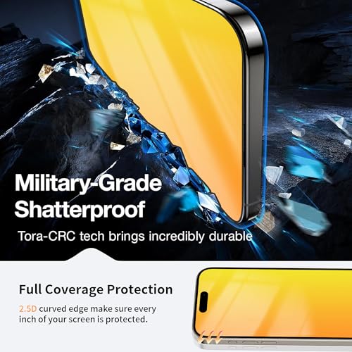 Privacy Screen Protector for iPhone 17 Pro Max 2 Pack (Gold) - color: for iPhone 17 Pro Max (Gold)