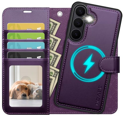 OCASE for Samsung Galaxy S26 Plus Detachable Wallet Case with Card Holder, [2 in 1] PU Leather Flip Folio Case with RFID Blocking Stand Wrist Strap Shockproof Phone Cover 2026, Dark Purple - color: Dark Purple, size: Samsung Galaxy S26 Plus