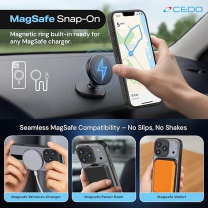 CEDO Magnetic Kickstand Case for iPhone 17 Pro, MagSafe Compatible Black - size: iPhone 17 Pro