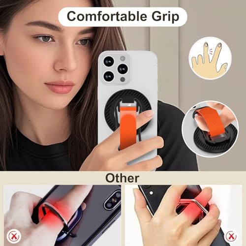 Magnetic Phone Grip for MagSafe Stand,Magnet Ring Holder Adjustable