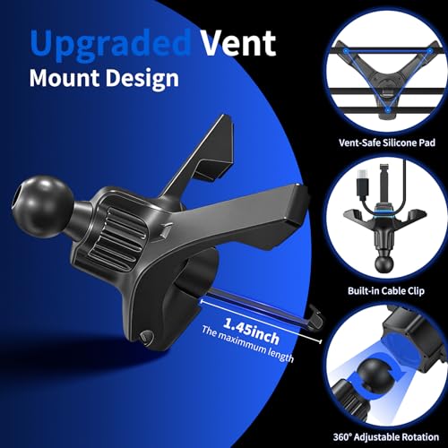 Magnetic Phone Holders for Your Car, Magsafe Cooling Car Mount Charger, Vent & Dashboard Cell Phone Mount, 15W Wireless Fast Charging for iPhone & Android, 360 ° & Hands Free, Summer Car Accessories - size: Universal | Cooling Charge