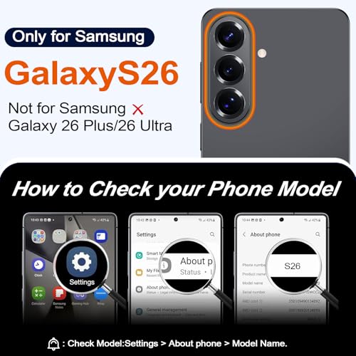 xiwxi for Samsung Galaxy S26 Case Waterproof,[IPX8 Underwater Case][Full Body Shockproof & Military Dropproof] Built-in Screen & Camera Lens Protector for Galaxy S26 6.3"-Black - size: For Samsung S26-6.3"